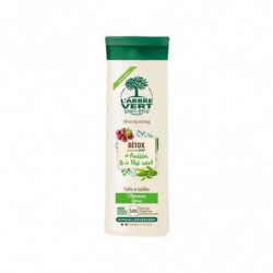 LOT DE 2 - L'ARBRE VERT - Détox Shampooing Cheveux gras Raisin Thé vert - flacon de 250 ml