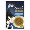 LOT DE 2 - FELIX - Original Soup Cabillaud Thon Soupe pour chat - paquet de 6 sachets de 48 g