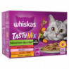 LOT DE 5 - WHISKAS - Tasty Mix Sélection du Chef en Sauce 4 variétés Pâtée pour chat - boite de 12 sachets de 85 g