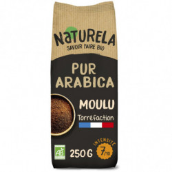 LOT DE 4 - NATURELA - Café moulu arabica Bio - paquet de 250 g