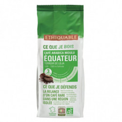 LOT DE 5 - ETHIQUABLE - Equateur Bio Café moulu pur arabica - paquet de 250 g