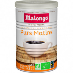 LOT DE 3 - MALONGO - Café moulu Purs Matins allégé pur arabica - boite de 250 g