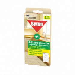 LOT DE 5 - BAYGON - Pièges Anti-Mites Alimentaires Sans Odeur - boîte de 3 pièges