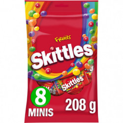 LOT DE 6 - SKITTLES - Bonbons aux fruits en sachets - sachet de 208 g