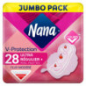 NANA -  Ultra Régulier Plus V-protection avec ailettes - paquet de 28 Serviettes hygiéniques