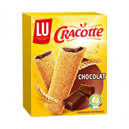 LOT DE 5 - LU - Cracotte Biscottes fourrées au Chocolat - boîte de 200 g