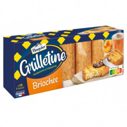 LOT DE 2 - PASQUIER - grilletine Biscottes Briochée - boite de 255 g