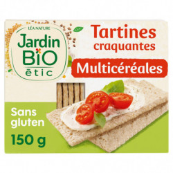 JARDIN BIO ETIC - Tartines craquantes Multicéréales Sans gluten - paquet de 150 g