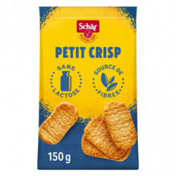 LOT DE 4 - SCHAR - Petits grillés Petit Crisp sans gluten et sans lactose - sachet de 150 g