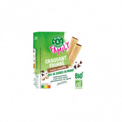 LOT DE 2 - ALINE OLIVIER - Family Craquant Fourré Biscottes fourrées Cacao Noisette Bio - boîte de 100 g