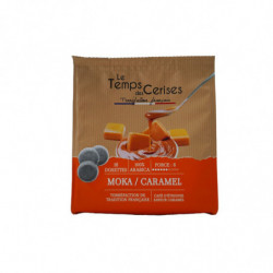 LOT DE 4 - LE TEMPS DES CERISES - saveur Moka Caramel Café dosettes Compatibles Senseo - boite de 16 dosettes