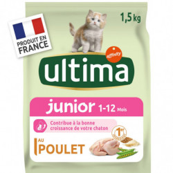 ULTIMA - Croquettes pour chat Junior au Poulet - sac de 1,5 kg