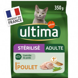 ULTIMA - Croquettes pour chat Adulte Stérilisé au Poulet - sac de 350 g