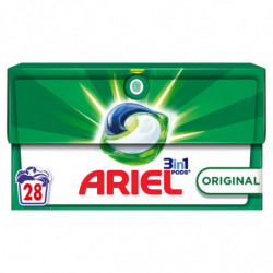 ARIEL - Lessive Capsule Original All-in-1 Pods - boîte de 28 capsules