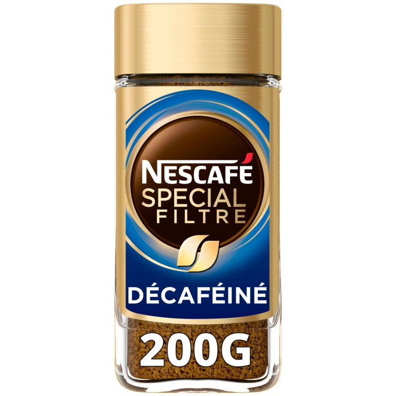 LOT DE 2 - NESCAFE - Café soluble Spécial Filtre Décaféiné - bocal de 200 g