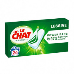 LE CHAT - Lessive Capsule Power Bars L'Expert Bicarbonate - boîte de 24 bars
