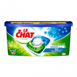 LOT DE 2 - LE CHAT - Lessive Capsule Trio-Bulles L'Expert - boîte de 30 capsules