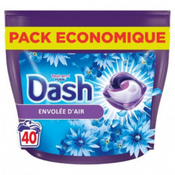DASH - Lessive Capsule Tout-En-1 Envolée d'Air - boîte de 40 capsules