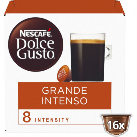 LOT DE 6 - NESCAFE - Grande Intenso Intensité 8 Café dosettes Compatible Dolce Gusto - boîte de 16 capsules