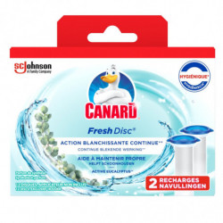 LOT DE 6 - CANARD WC - Recharges Fresh Disc Eucalyptus - boite de 2 X 6 Disques