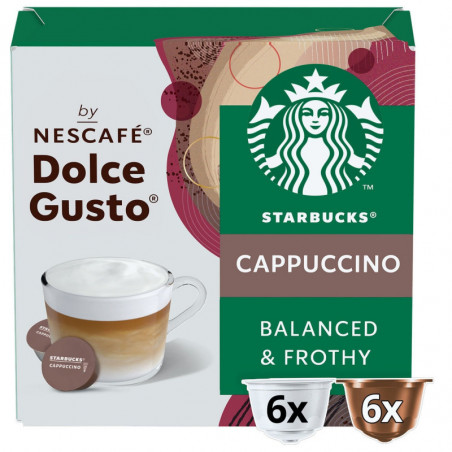 STARBUCKS - Cappuccino Café dosettes Compatible Dolce Gusto - boite de 12 capsules