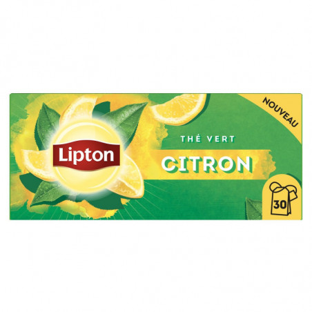 LOT DE 4 - LIPTON - Thé Vert Citron - boite de 30 sachets