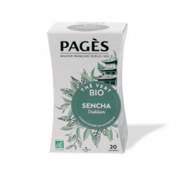 LOT DE 2 - PAGES - Thé vert Sencha Tradition Bio - boite de 20 sachets