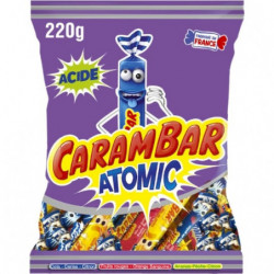 LOT DE 3 - CARAMBAR - Bonbons Atomic Acide - sachet de 220 g