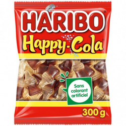 LOT DE 5 - HARIBO - Bonbons Happy Cola - sachet de 300 g