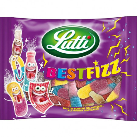 LOT DE 4 - LUTTI - Bonbons BestFizz - paquet de 350 g