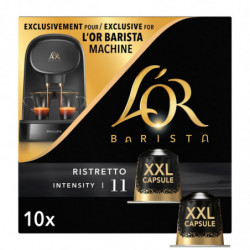 LOT DE 2 - L'OR Barista - Double Ristretto Intensité 11 - 10 capsules de café compatibles avec le système L'OR BARISTA