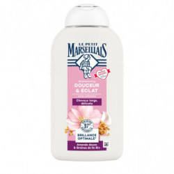 LOT DE 4 - LE PETIT MARSEILLAIS - Shampoing Douceur Eclat Amande Douce Lin - flacon de 250 ml