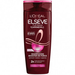 LOT DE 4 - ELSEVE - Shampooing Booster De Force Pour Cheveux Cassants - flacon de 300 ml