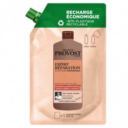 LOT DE 5 - FRANCK PROVOST - Recharge Shampooing Expert Réparation Extrait Moringa Huile de Jojoba - Recharge de 500 ml