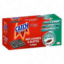 LOT DE 3 - CATCH EXPERT - Contaminateur Anti-Cafards et Blattes - boite de 6 pièges