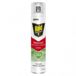 LOT DE 3 - RAID - Essentials Répulsif Fourmis et Cafards A Base De Plantes Action Rapide - spray de 300 ml