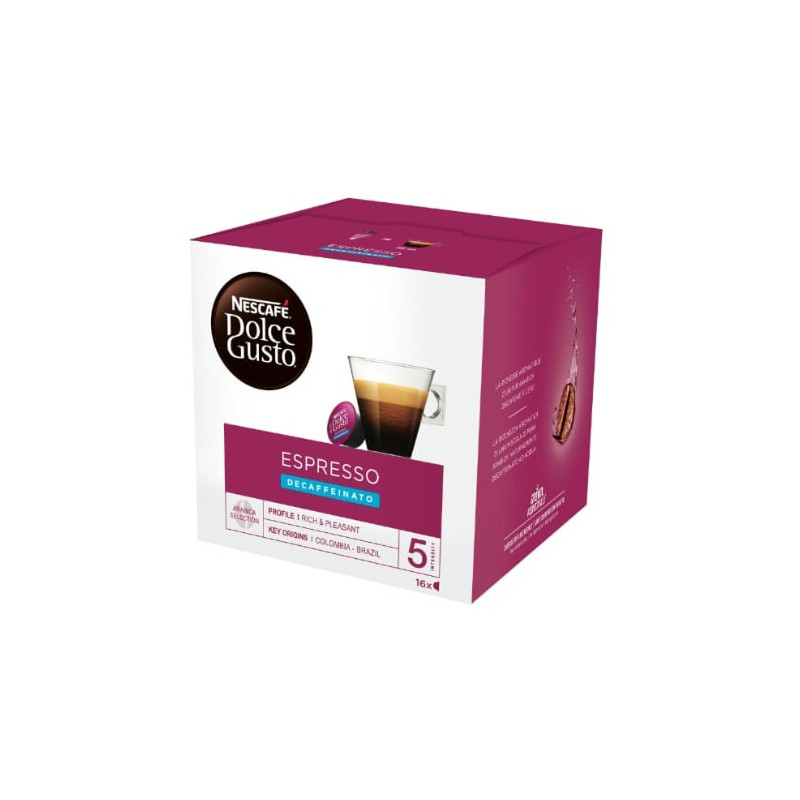 LOT DE 3 - NESCAFE DOLCE GUSTO - Espresso Decaffeinato Café - boite de 16 capsules