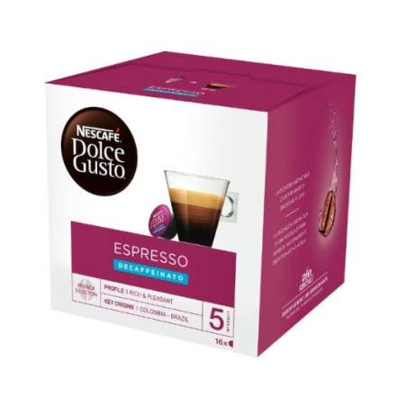 LOT DE 3 - NESCAFE DOLCE GUSTO - Espresso Decaffeinato Café - boite de 16 capsules