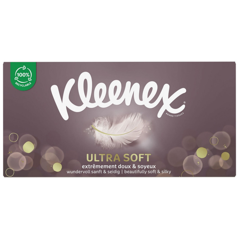 LOT DE 6 - KLEENEX - Mouchoirs Ultra Soft - boite de 80 Mouchoirs