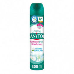 LOT DE 5 - SANYTOL - Fleurs Blanches Désodorisant Désinfectant - aérosol de 300 ml