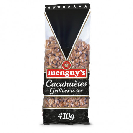 LOT DE 6 - MENGUY'S - Cacahuètes Grillées à sec - sachet de 410 g