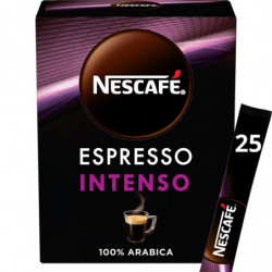 LOT DE 3 - NESCAFE - Café Soluble Espresso Intenso 25 Sticks - boîte de 45 g