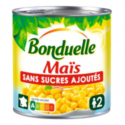 LOT DE 2 - BONDUELLE - Maïs sans sucres ajoutés - boîte de 285 g