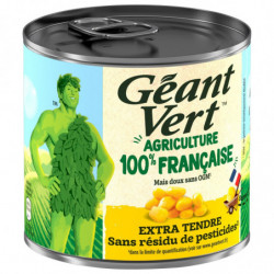 LOT DE 3 - GEANT VERT - Maïs doux extra tendre sans résidu de pesticides - boite de 285 g net égoutté