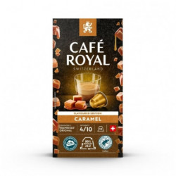 LOT DE 4 - CAFE ROYAL - Caramel n°4 Café capsules Compatibles Nespresso - boite de 10 capsules