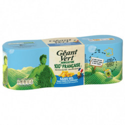 LOT DE 6 - GEANT VERT - Maïs Sans Sel Sans résidu de pesticides - pack de 3 boites de 140 g net égoutté