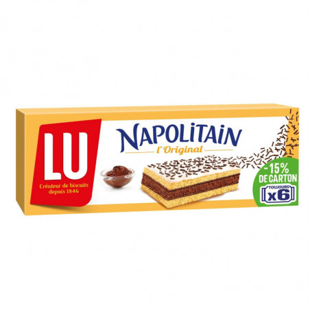 LOT DE 4 - LU - Napolitain L'Original Gâteaux au chocolat - boîte de 6 sachets - 180 g
