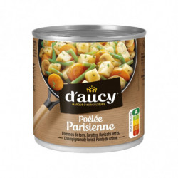 D'AUCY - Légumes cuisinés Poêlée Parisienne - boîte de 290 g