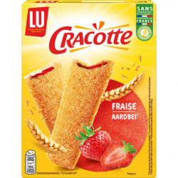 LOT DE 3 - LU - CRACOTTE Biscottes fourrées à la fraise - boite de 200 g