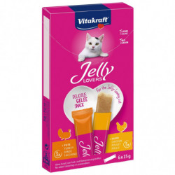 LOT DE 4 - VITAKRAFT - Jelly Lovers Poulet Dinde Friandise pour chat - boite de 90 g